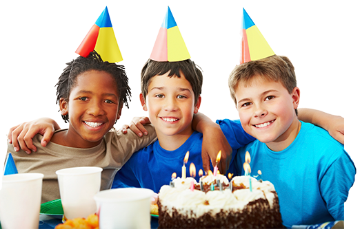 children celebrating a birthday party